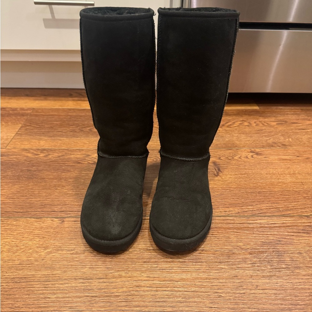 UGG Women's Classic Tall Black Winter Boots - Picture 3 of 15